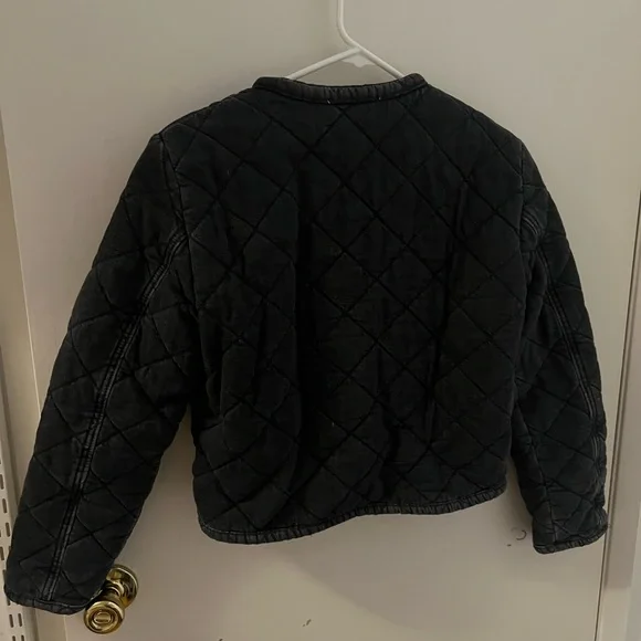 ba&sh Black Quilted Bomber Jacket with Relaxed Fit - Picture 5 of 8